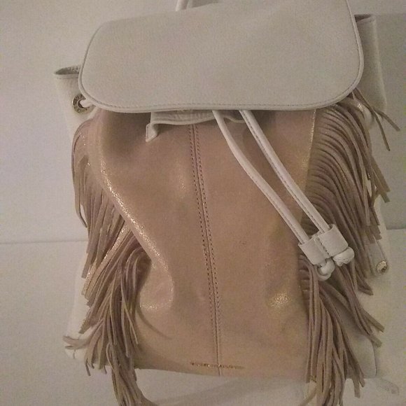 Vera Bradley Fringed Purse Leather Amy White Pin